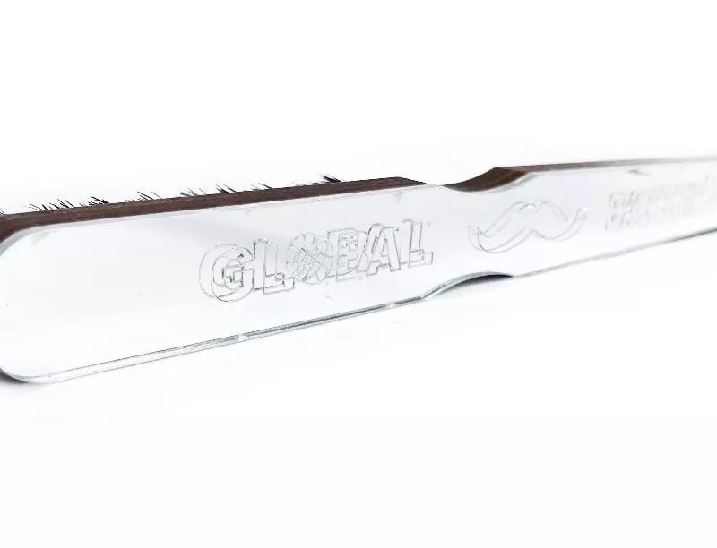 Escova Pequena Mad. Cerda Nylon Branca C/ Espelho (Barber) Ref. 138