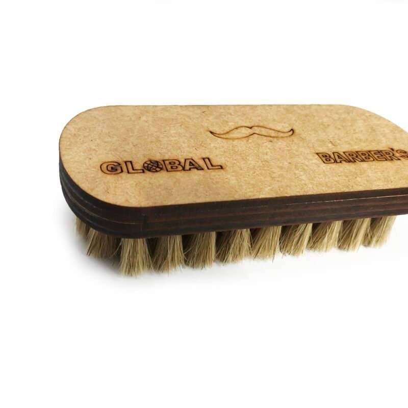 Escova Madeira Oval Pro. Cerda Natural Branca Est. Militar (Barber) Ref. 142